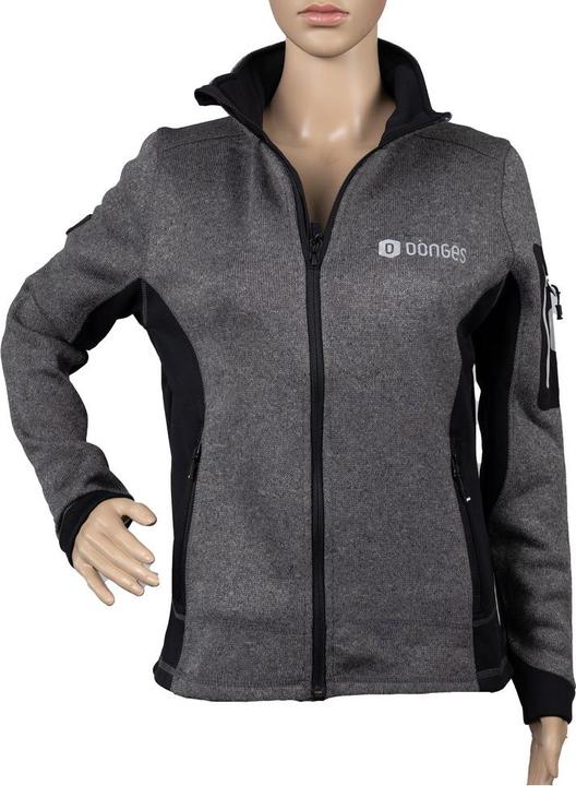 Produktbild Dönges Strickfleecejacke "Marieke" anthrazit, GR.M, 3 x Logo (M)