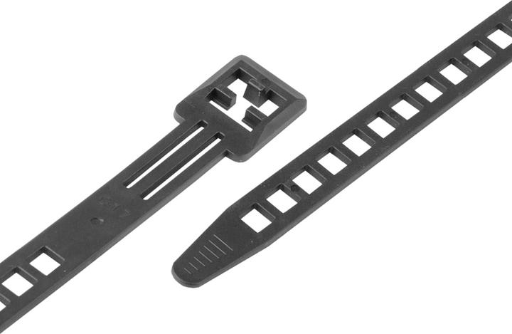 Produktbild Steffen Kabelbinder schwarz 140mm x 9.0mm lösbar, Pack à 100 Stk. (Kunststoffkabelbinder, 140 mm, 100 Stk.)