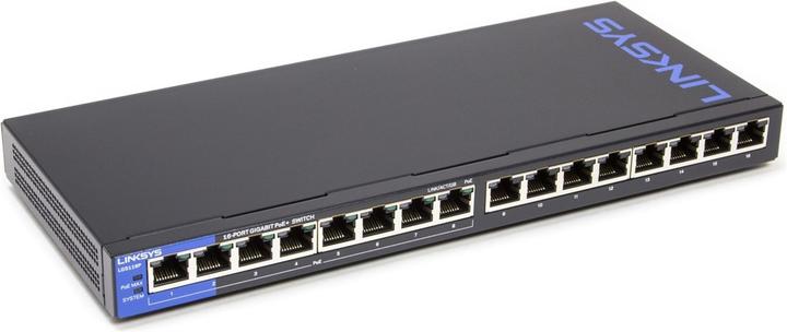 Actual product image Linksys Lgs116p (16 Ports)