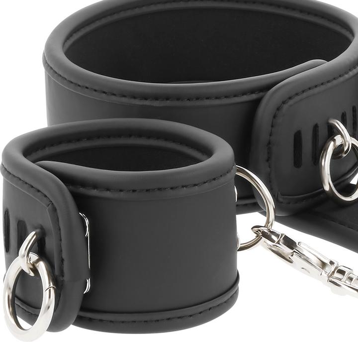 Produktbild Fetish submissive Fessel-Set aus Hals- und Handfessel aus veganem Leder