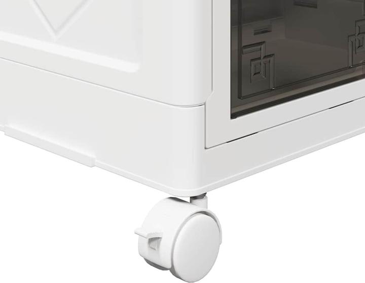 Actual product image VidaXL Storage box with wheels Stackable 4-tier 75L 65 x 40 x 145cm (75 l)
