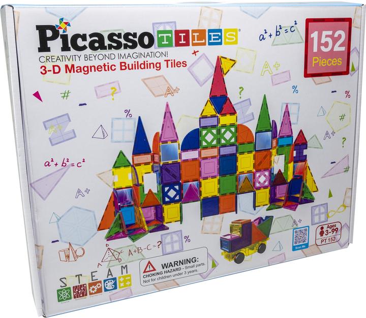 Actual product image PicassoTiles Picasso Tiles - 3-D Magnetic Building Set (152 pcs) (PT152)