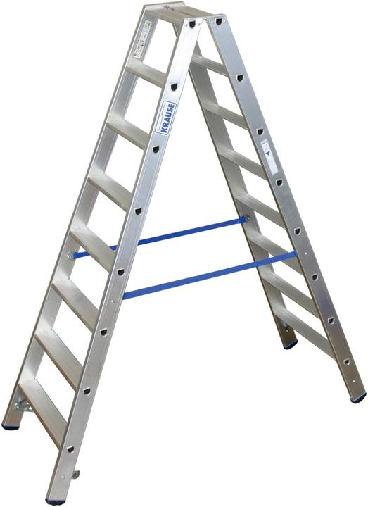 Produktbild Krause Alu-Stufendoppelleiter, ohne Rollen (Stehleiter, 205 cm)