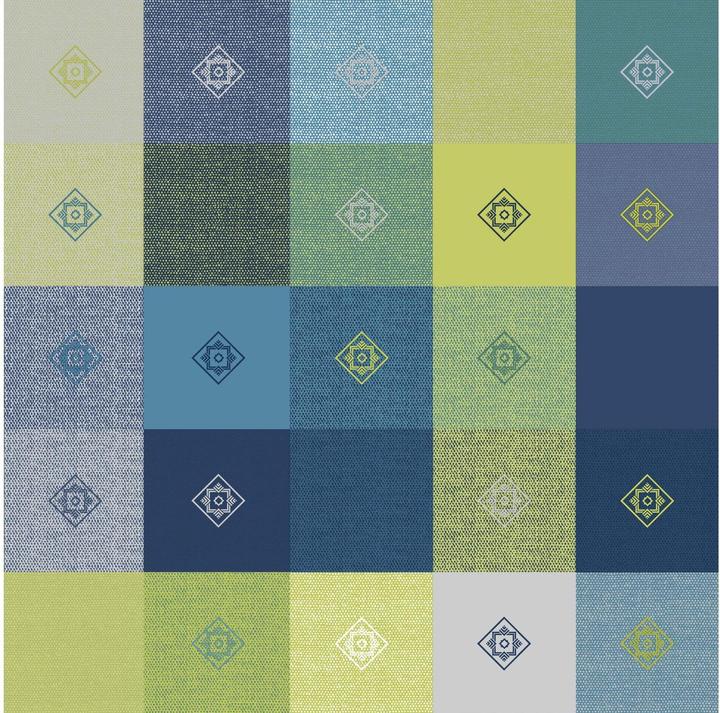 Image du produit DC Table Nappe Manhattan Victor Ronde, Ø 150 cm, Bleu (150 x 150 cm)