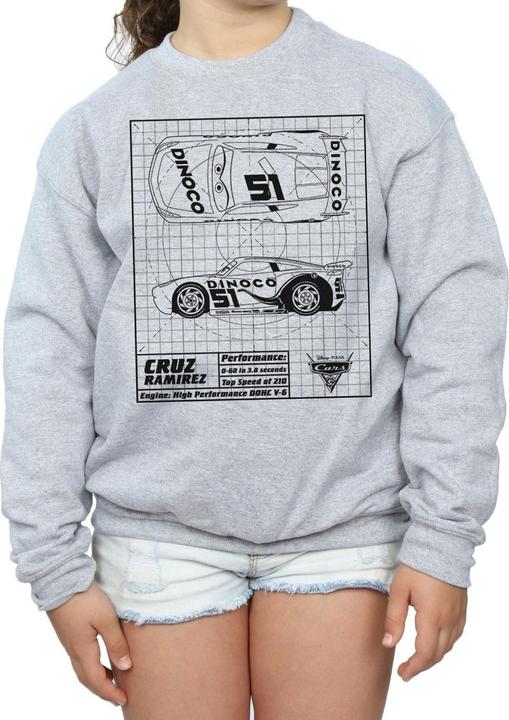 Image du produit Disney - Sweat CARS CRUZ RAMIREZ BLUEPRINT - Fille (152, 158)