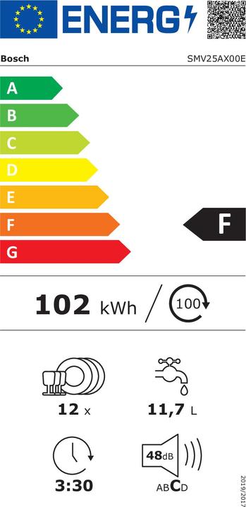 Energie-Label Bosch Hausgeräte SMV25AX00E