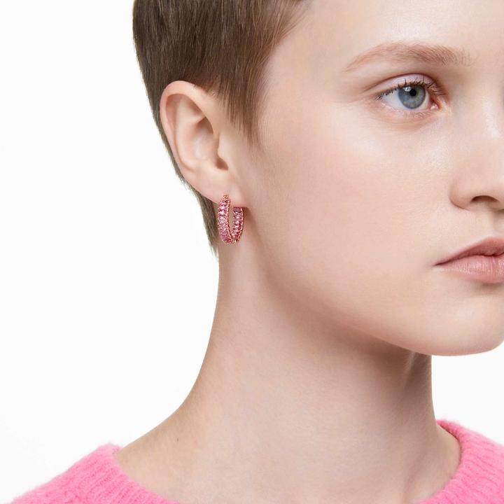 Produktbild Swarovski Matrix Kreolen Baguette Schliff Rosa Roségold (Swarovski Metall)