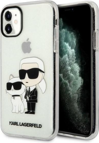 Actual product image Karl Lagerfeld IML Glitter NFT Karl & Choupette - iPhone 11 case (przezroczysty) (Apple iPhone 11)