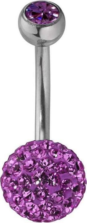 Bijouteria Bauchpiercing (Edelstahl, Kristall)