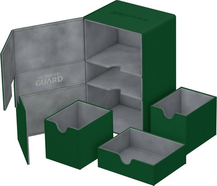 Actual product image Ultimate Guard Card Box Twin Flip'n'Tray Deck Case 160+ Green