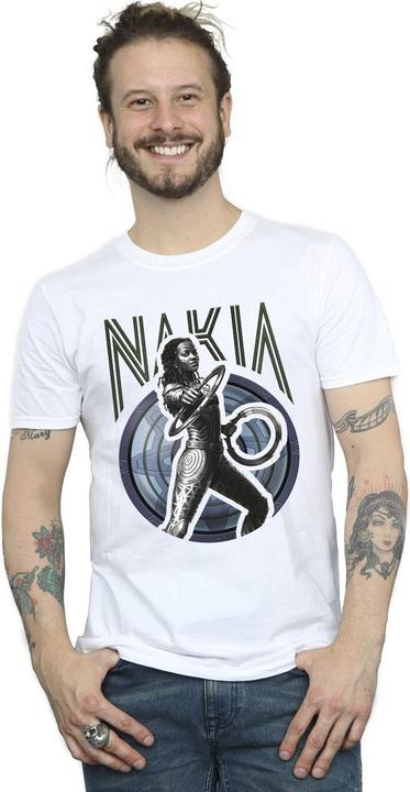 Actual product image Mens Wakanda Forever Nakia Shield T-Shirt (M)