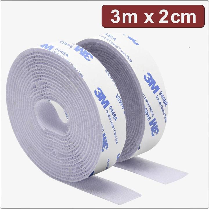 Actual product image Quadrios 24CA323 Klettband zum Aufkleben Haft- und Flauschteil (L x B) 3 m x 2 c (20 mm)