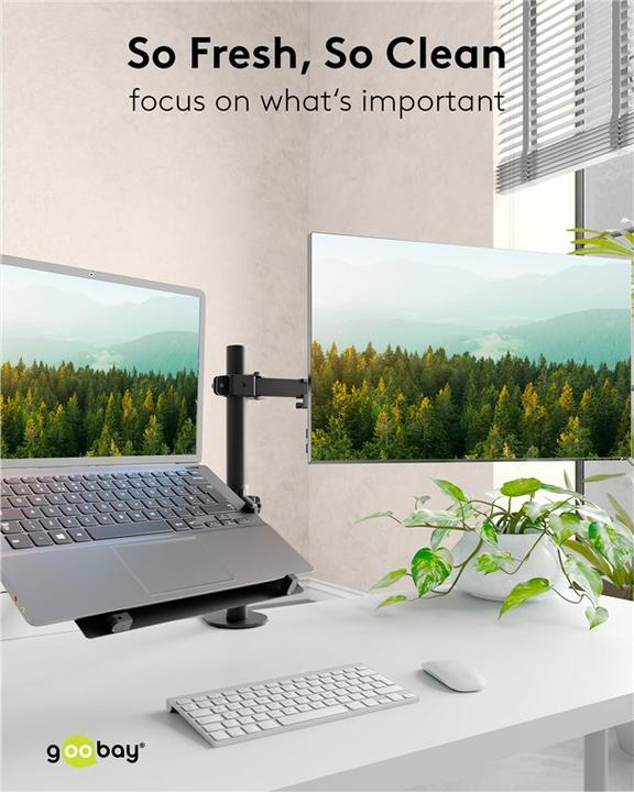 Produktbild Goobay Laptophalterung für Monitorarm, schwarz