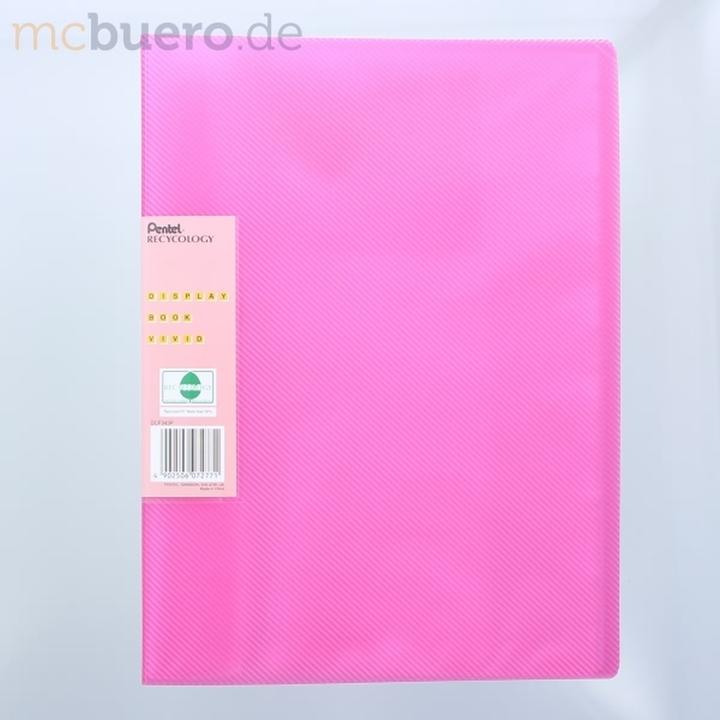 Actual product image Pentel Clear translucent folder A4 30 sleeves pink (A4, 1 x)