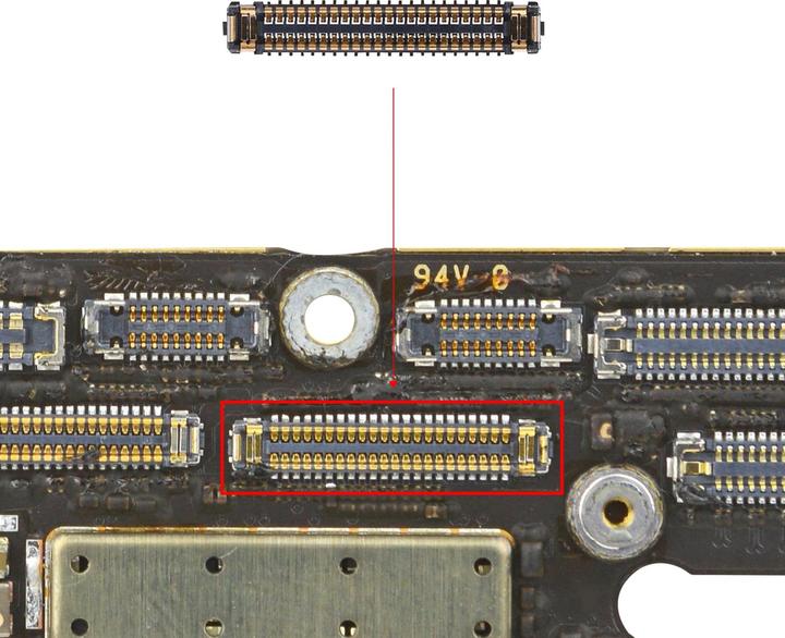 Actual product image Clappio Spare part FPC connector Charging connection (iPhone X)