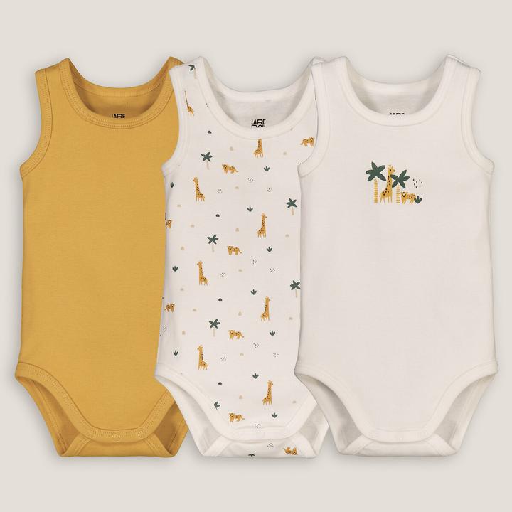 La Redoute Collections 3er-Pack ärmellose Bodys