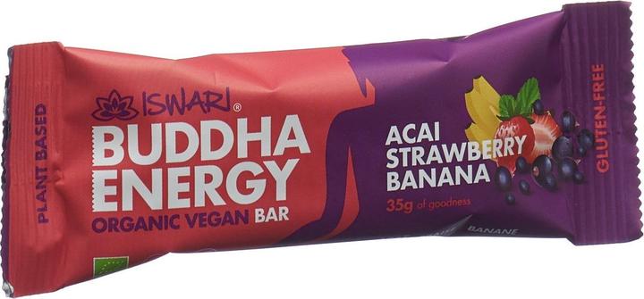Produktbild Iswari Buddha Energy Bio Riegel Acai Erdberre Banane (35g) (Banane, Erdbeere, Acai, 1 Stk., 35 g)