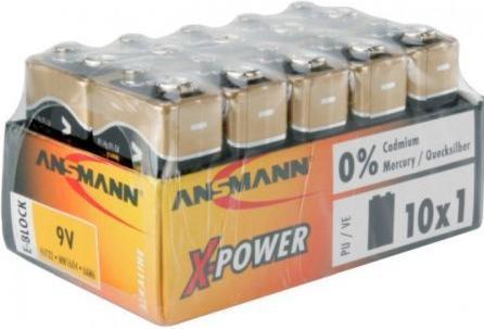 Immagine prodotto Ansmann Blocco batteria E 6LR61 1s x-Pow. Tensione di 9 V - batteria - blocco 9V (1 pz., 9V Block, 550 mAh)