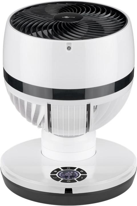Actual product image Goobay 9 inch 3D floor fan with remote control and timer (67 dB)