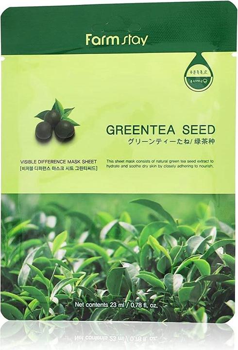 Image du produit Farm Stay Masque Différence Visible Feuille de Graines de Thé Vert