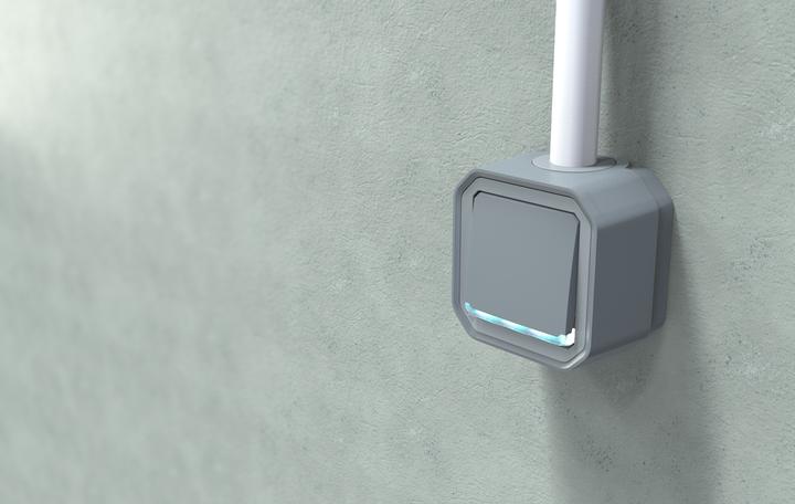 Image du produit Legrand Plexo New insert, commutateur 1-fois en saillie pour locaux humides avec fonction de contrôle