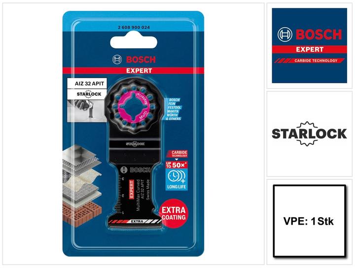 Produktbild Bosch Professional Zubehör EXPERT MultiMax AIZ 32 APIT Blatt für Multifunktionswerkzeuge, 32 mm