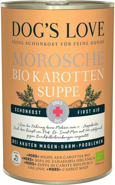 Produktbild Dog's love Hunde-Nahrungsergänzung Morosche BIO Karottensuppe, 400 g (Adult, 1 Stk., 400 g)
