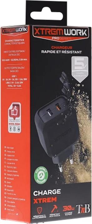 Image du produit T'nB Xtremework bloc d'alimentation 27W 30W, 3A, 2x USB A (30 W)