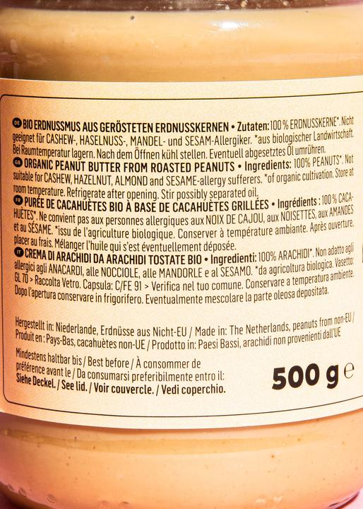 Valori nutrizionali e ingredienti KoRo Bio Erdnussmus (500 g)