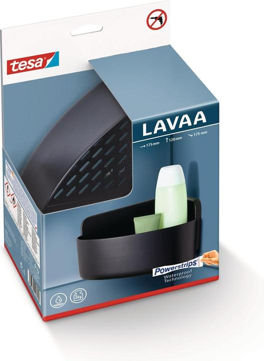 Produktbild tesa LAVAA Eck-Duschkorb, klein inkl. Klebelösung ohne Bohren