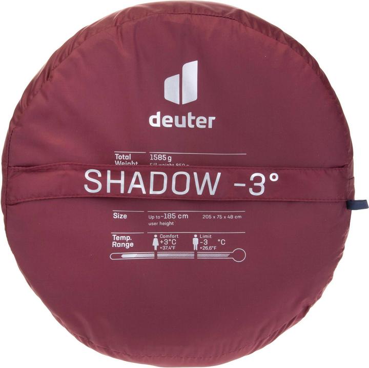 Produktbild Deuter Shadow -3° Mumienschlafsack (Farbe: 5322 maron/navy, RV links) (180 cm)