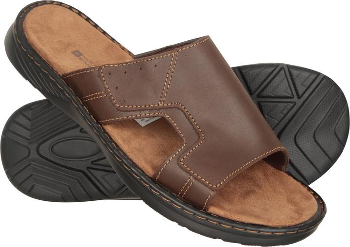 Actual product image Mountain Warehouse Mens Comfort Leather Slip-on Sandals (42)