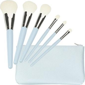 Produktbild Tools for Beauty T4B MIMO Bamboo Makeup Brush Set with Travel Size and Travel Bag Blue 6 Pieces (Set)