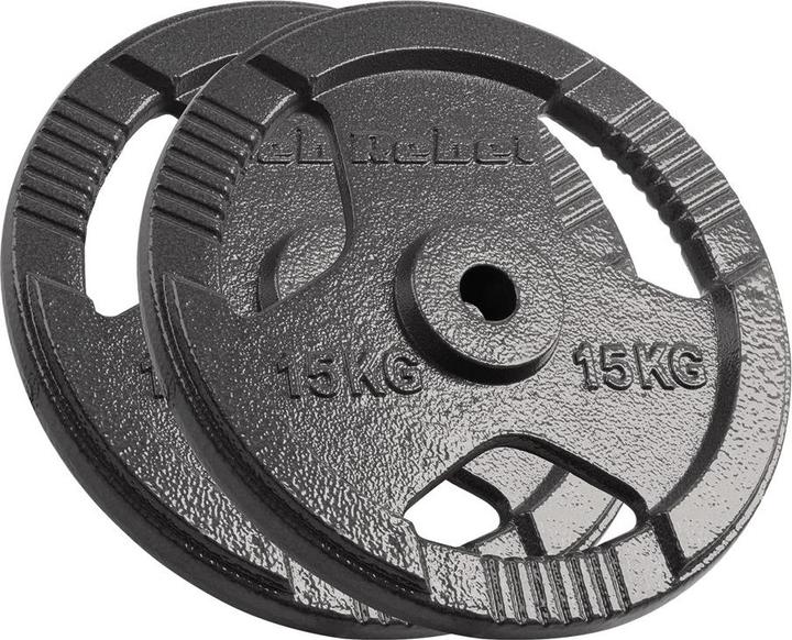 Produktbild Rebel Gusseisen Gewichtssatz 2x15kg Bohrung 31mm Scheibe mit Griffen ACTIVE