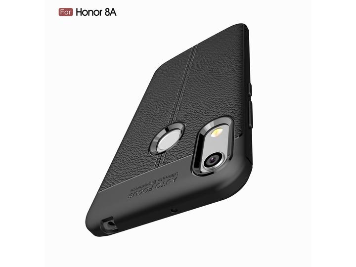 Actual product image Screenguard Honor 8A Case Leather Design TPU Cover (Fee 8A)