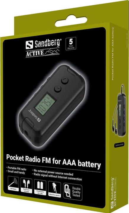 Actual product image Sandberg Pocket Radio FM for AAAbattery (FM)