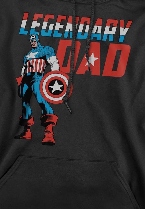 Immagine prodotto Captain America Legendary Dad Felpa con Cappuccio Uomo (S)