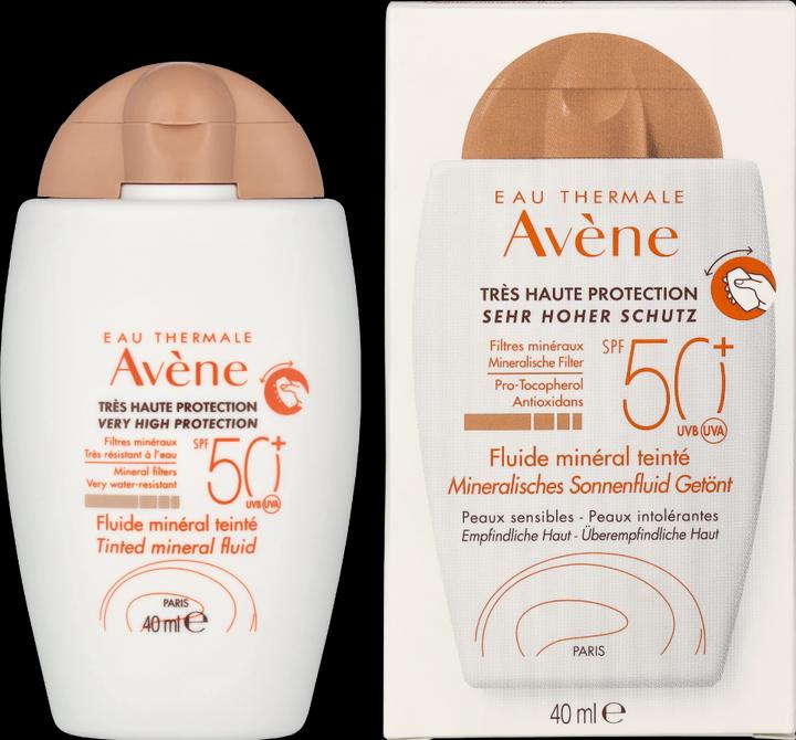 Actual product image Avène Solar fluid mineral tinted SPF50+ (Suntan cream, SPF 50+, 40 ml, 71 g)