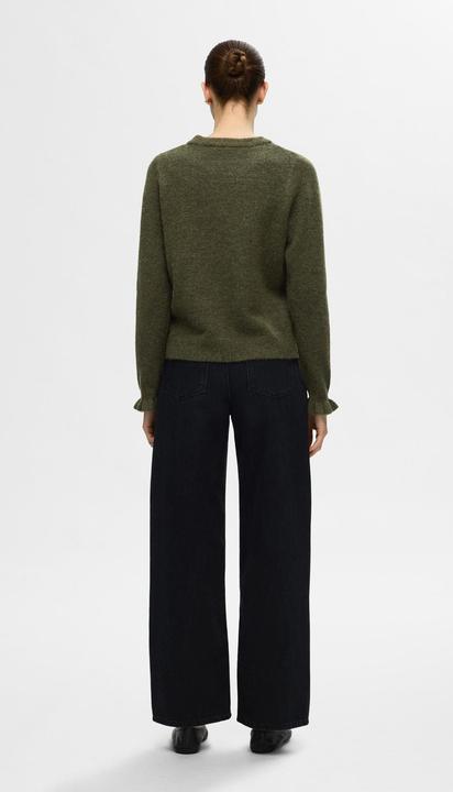 Image du produit Selected Femme Pull en tricot à manches ruchées (XL)