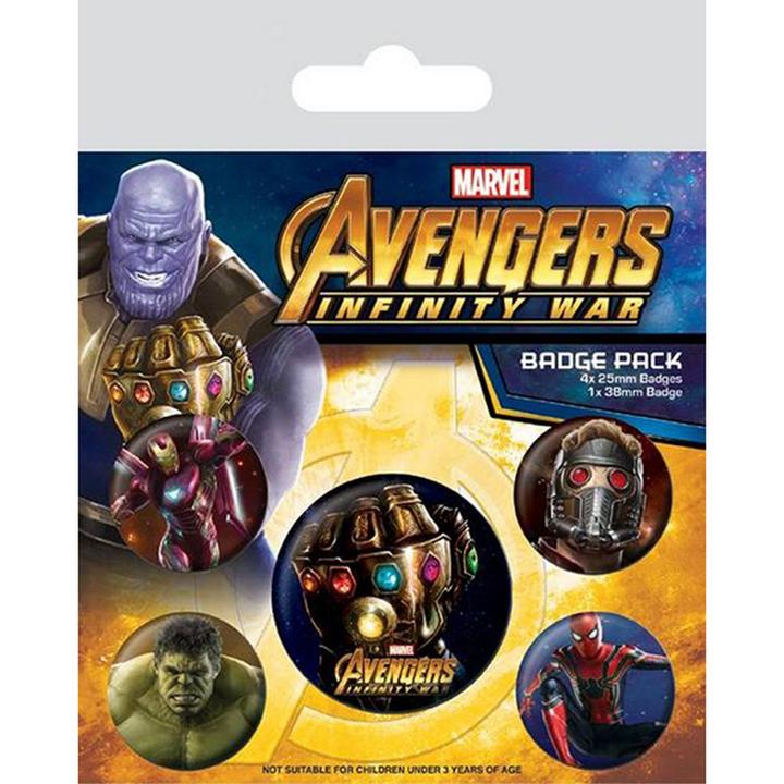 Produktbild Avengers Infinity War Abzeichen 5Erpack