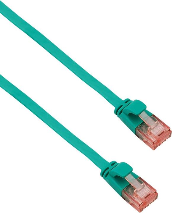 Actual product image Helos ultra slim patch cable U/UTP Cat 6 green 0.25m (U/UTP, CAT6a, 0.25 m)