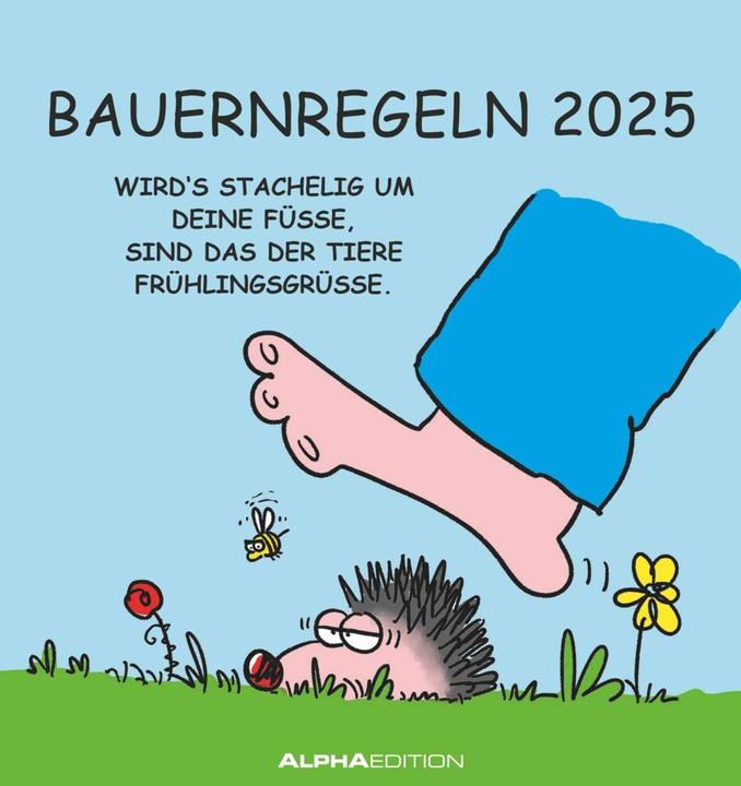 Produktbild Alpha Edition Bauernregeln 2025 Postkartenkalender, 16x17cm, Kalender mit Postkarten zum (16 x 17 cm, Harter Einband, Deutsch)