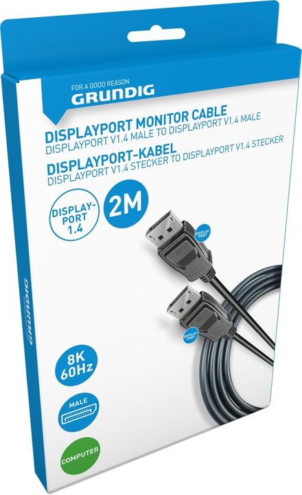Produktbild Grundig Cable video DisplayPort 1.4 2m (2 m, DisplayPort)
