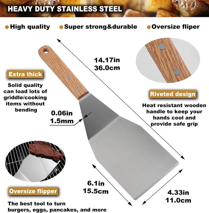 Image du produit Romanticist Set de spatules pour gril, 8 pièces