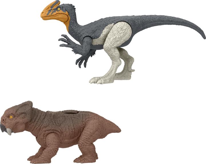 Actual product image Mattel JURASSIC WORLD DANGER PACK Guanlong vs. Lystrosaurus