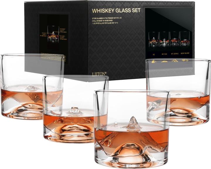 Actual product image Lite-On The Peaks Whiskeygläser 4er-Set (2.50 dl, 4 x, Whisky glass)