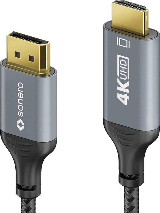 Produktbild Sonero HDMI – DisplayPort (3 m, DisplayPort, HDMI)