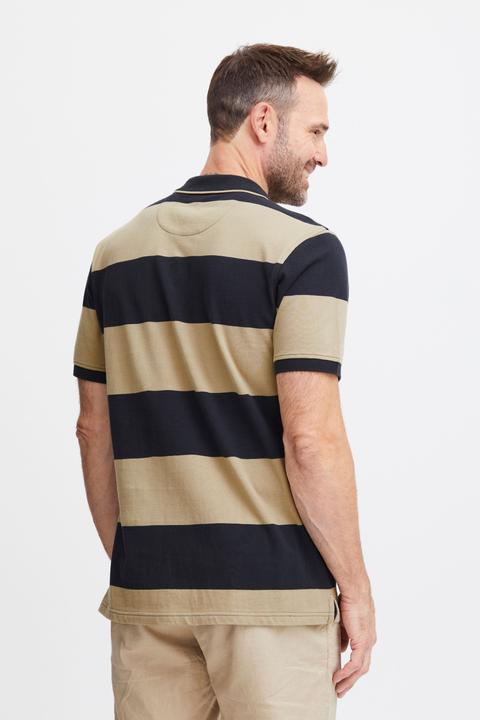 Actual product image FQ1924 FQPeter stripe polo shirt w badge 21900639 (L)
