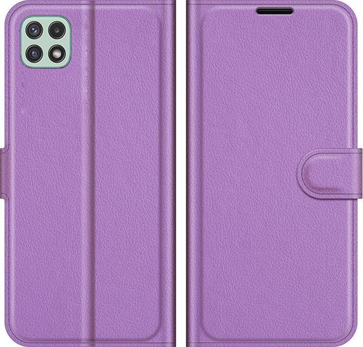 Actual product image Cover-Discount Galaxy A22 5G - leather case cover purple (Samsung Galaxy A22 5G)