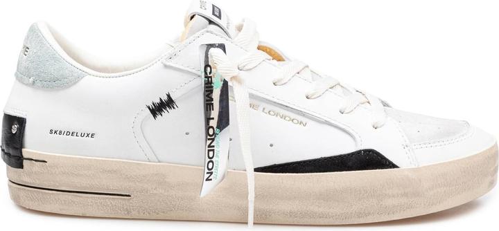 Crime London Crime black and white leather sneakers